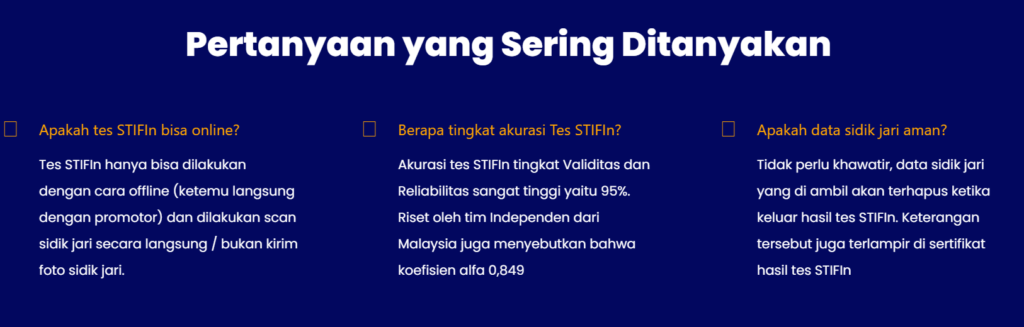 harga tes stifin